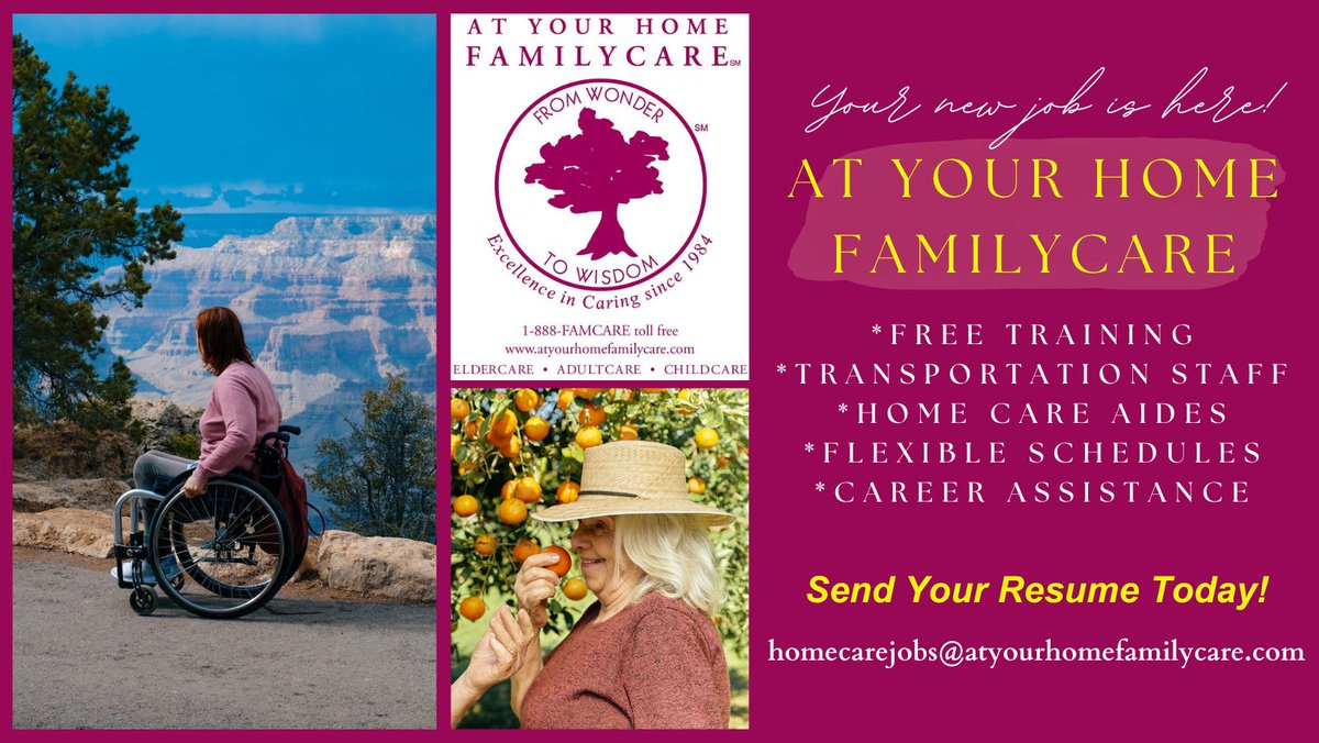 AYHFamilycare's tweet photo. Your new job is here!

Send Your Resume Today!

homecarejobs@atyourhomefamilycare.com

#getoffthesofa
#GOTS
#homecarejobsatyourhomefamilycare
#homecareaide
#inhomecareservices #atyourhomefamilycare https://t.co/RjSpmh2ift