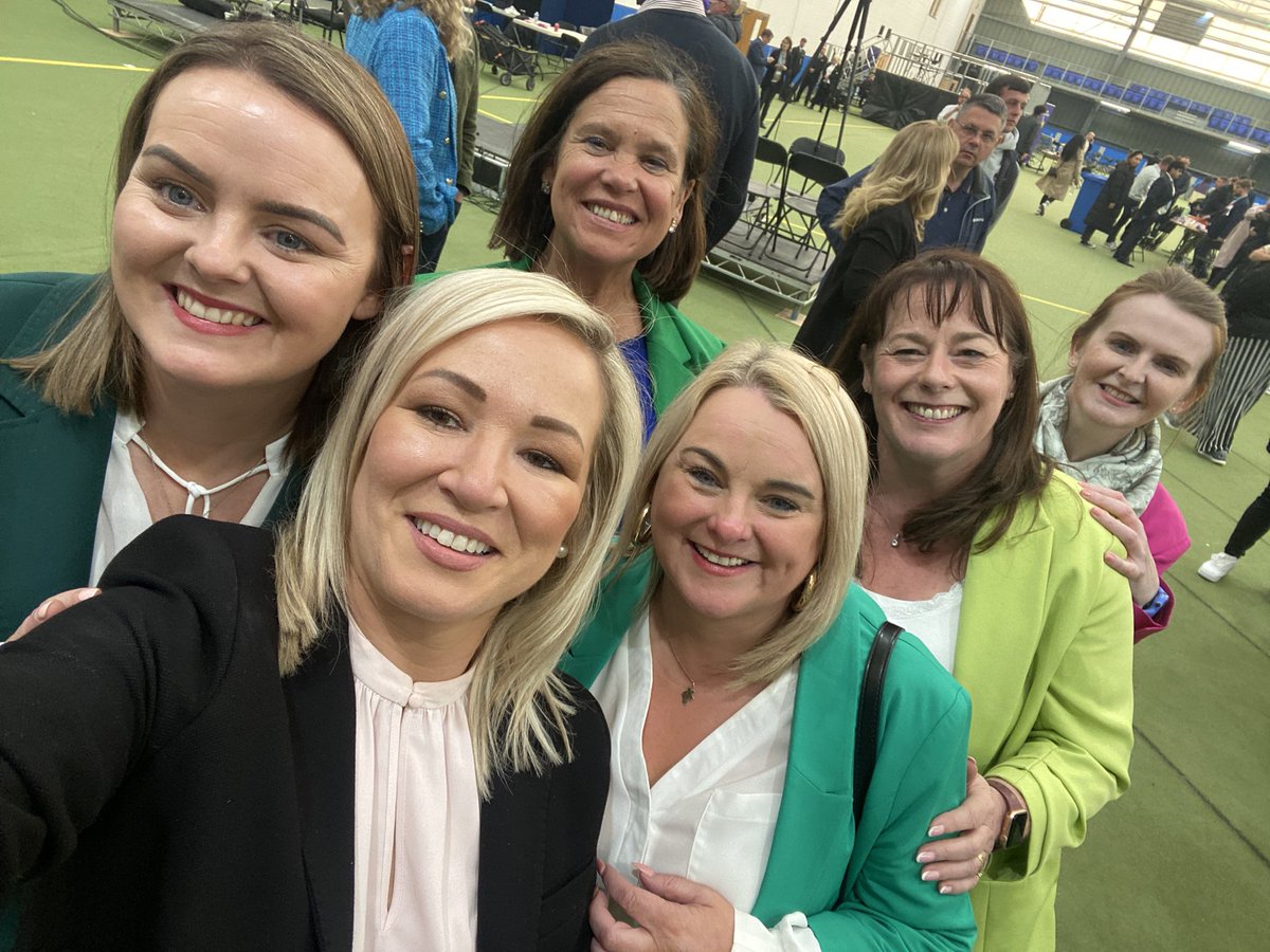 Michelle O’Neill (@moneillsf) on Twitter photo And that’s a wrap from Magherafelt count centre. I couldn’t be prouder of <a href="/KathleenMcGurk/">Kathleen McGurk</a> and <a href="/SandraDuffySF/">Sandra Duffy</a> for the huge political progress they both made in East Derry and Foyle. And that’s a wrap from Magherafelt count centre. I couldn’t be prouder of <a href="/KathleenMcGurk/">Kathleen McGurk</a> and <a href="/SandraDuffySF/">Sandra Duffy</a> for the huge political progress they both made in East Derry and Foyle.