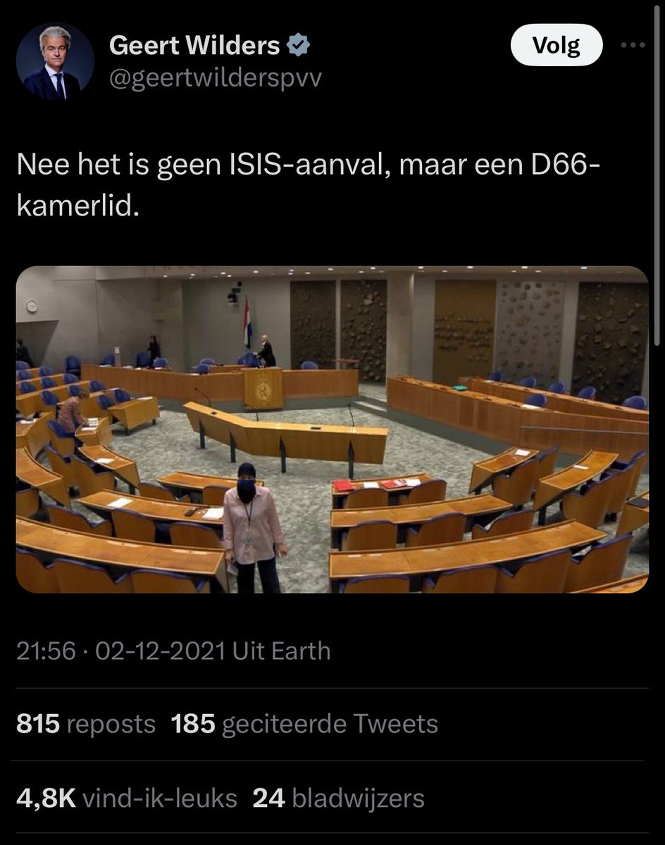Wilders gebruikt de meest denigerende  en walgelijke taal over moslima’s en allerlei minderheden, zelfs over Kamerleden, maar gaat als een verongeljkte kleuter steigeren als Ouwehand roept dat er racisten zitten in Vak K.