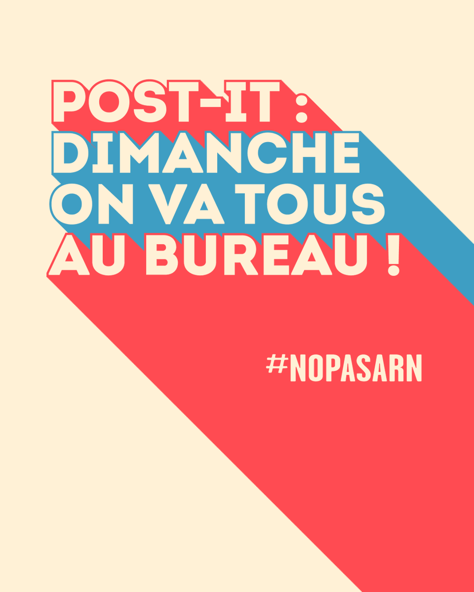 no_pasarn's tweet photo. Oui on sait, aller au bureau c'est pas toujours de gaieté de cœur. Mais là c'est vital ! Sauvons la France de ce bordel là !  
➡ Hashtag #NoPasaRN
➡ Téléchargez, imprimez, partagez : https://t.co/KVqr5WHtie #RN #legislatives2024  #frontrepublicain #nouveaufrontpopulaire https://t.co/9xNi7b816A