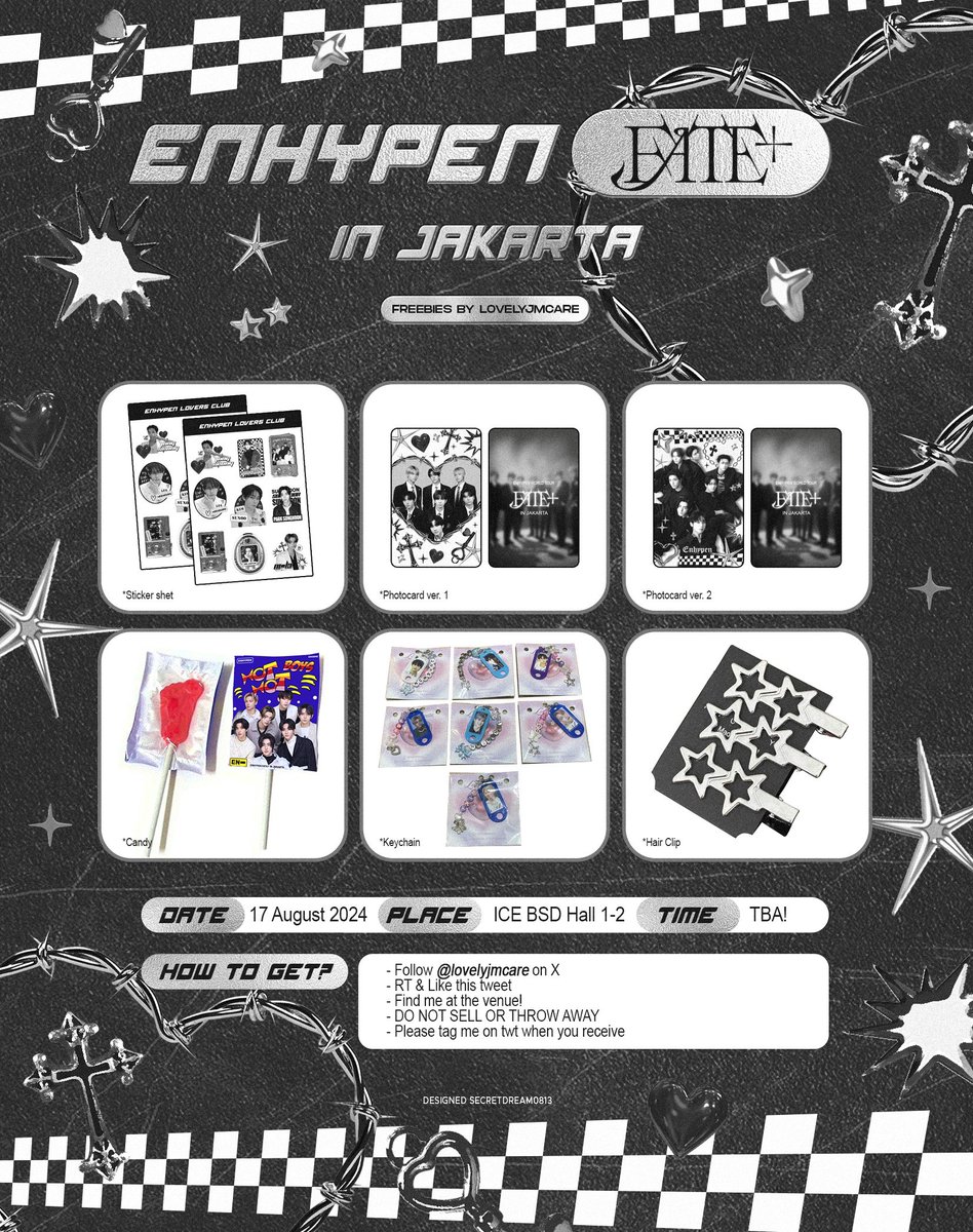 🧚 Freebies for Enhypen Fate+ in Jakarta 🧚 by <a href="/lovelyjmcare/">Lachimolala⁷🦋</a>

‼️ Limited Quantity ‼️

🗓️ 17-18 Agustus 2024
📍 ICE BSD Hall 1-2

See you at the venue!🧸💘