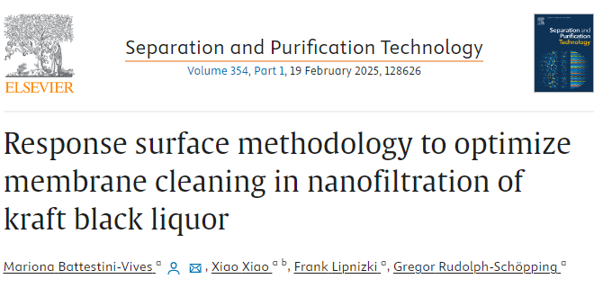 chemeng_lu's tweet photo. We are excited to share our *newest published paper* where we optimize the cleaning process 🧼🧹 in nanofiltration of black liquor and investigate if optimizing the cleaning process can reduce the costs 💸

It is open access 🔓 and can be read here 🤓: https://t.co/QEP2jiEWpg https://t.co/P738dfTpsi