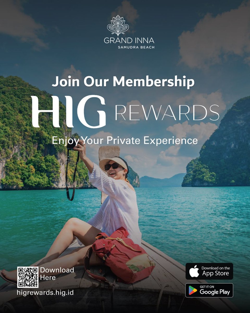 GI_samudrabeach's tweet photo. Raih keseruan tanpa batas dengan HIG Reward!
Download aplikasinya sekarang juga dan dapatkan special gift istimewa hanya untuk Anda!
@higrewards
#higrewards #hotelindonesiagroup #gift #specialgift #joinmember #grandinnasamudrabeach https://t.co/SuvEFRyTUN
