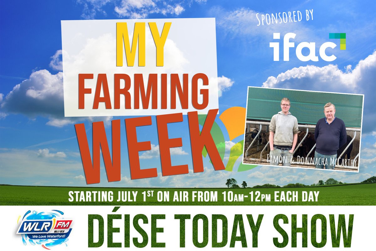 ifac_ireland's tweet image. Our final day on #MyFarmingWeek and we meet Eamon &amp;amp; Donnacha McCarthy on their Beef/Suckler farm

The McCarthy's are improving efficiency and reducing their carbon footprint through genetics, soil fertility and more!

Tune in from 10 for the full story on @wlrfm