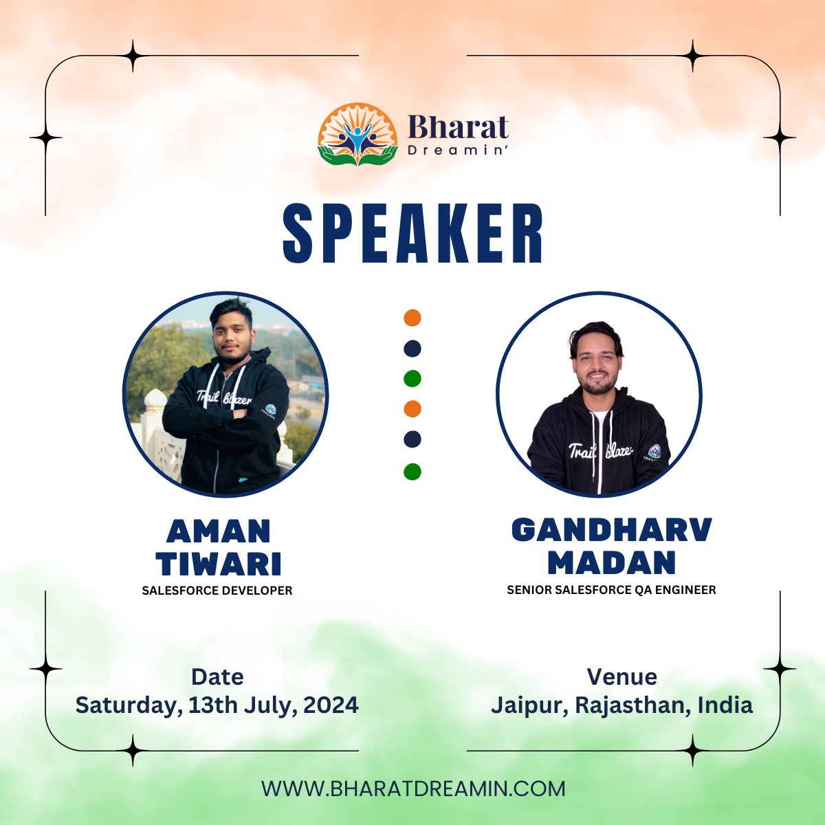 Bharat Dreamin (@bharatdreamin) on Twitter photo 🌟 Speaker Announcement 🌟
Join <a href="/true__altruist/">Aman Tiwari ☁️</a> and <a href="/madan_gandharv/">Gandharv Madan</a> for "Code Warriors vs. Bug Bashers: A Dynamic Approach for Seamless Salesforce Project Delivery"! 🚀
Gain insights on collaboration, reducing conflicts between developers and testers, and more.
#BharatDreamin 🌟 Speaker Announcement 🌟
Join <a href="/true__altruist/">Aman Tiwari ☁️</a> and <a href="/madan_gandharv/">Gandharv Madan</a> for "Code Warriors vs. Bug Bashers: A Dynamic Approach for Seamless Salesforce Project Delivery"! 🚀
Gain insights on collaboration, reducing conflicts between developers and testers, and more.
#BharatDreamin