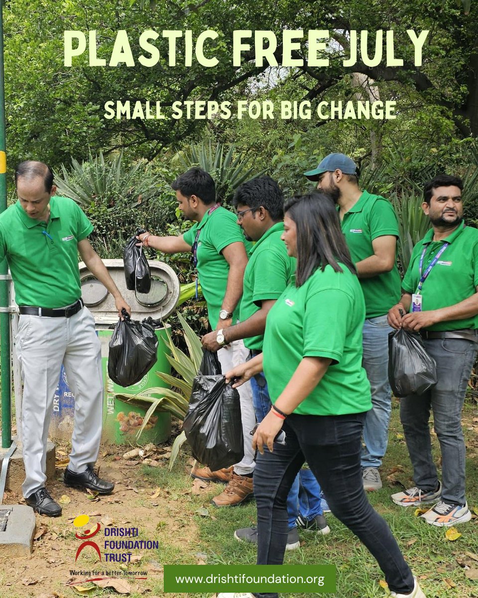 dftindia's tweet photo. Reducing plastic use limits environmental harm and conserves resources. Proper disposal via recycling and reuse minimizes waste, promoting a sustainable future for all.
"Let's take a stand this Plastic Free July!"
#WorkingForABetterTomorrow!
@dkgautam007 @PlasticPollutes
@PlasticFreeJuly
#PlasticFreeJuly #ReducePlasticWaste #ChooseToRefuse #BeatPlasticPollution #ZeroWaste #SustainableLiving #GoGreen #ReuseRecycle #EnvironmentalAwareness #SayNoToPlastic