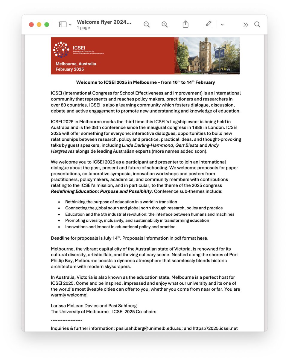 Andy Hargreaves (@hargreavesbc) on Twitter photo Delighted to be headlining <a href="/ICSEIglobal/">ICSEI</a> in Melbourne 🇦🇺2025 with <a href="/pasi_sahlberg/">Pasi Sahlberg</a> <a href="/arceducation1/">ArcEducation</a> Linda Darling Hammond & more. Book now. Still time to put in your proposal. <a href="/uOttawa/">Université d'Ottawa | University of Ottawa</a> <a href="/bclynchschool/">Boston College Lynch School</a> @AGavrielatos <a href="/jamespspillane/">Jim Spillane</a> <a href="/NNgarewa/">nicola ngarewa</a> <a href="/boblingard86/">Bob Lingard</a> <a href="/acelaustralia/">ACEL</a> Delighted to be headlining <a href="/ICSEIglobal/">ICSEI</a> in Melbourne 🇦🇺2025 with <a href="/pasi_sahlberg/">Pasi Sahlberg</a> <a href="/arceducation1/">ArcEducation</a> Linda Darling Hammond & more. Book now. Still time to put in your proposal. <a href="/uOttawa/">Université d'Ottawa | University of Ottawa</a> <a href="/bclynchschool/">Boston College Lynch School</a> @AGavrielatos <a href="/jamespspillane/">Jim Spillane</a> <a href="/NNgarewa/">nicola ngarewa</a> <a href="/boblingard86/">Bob Lingard</a> <a href="/acelaustralia/">ACEL</a>