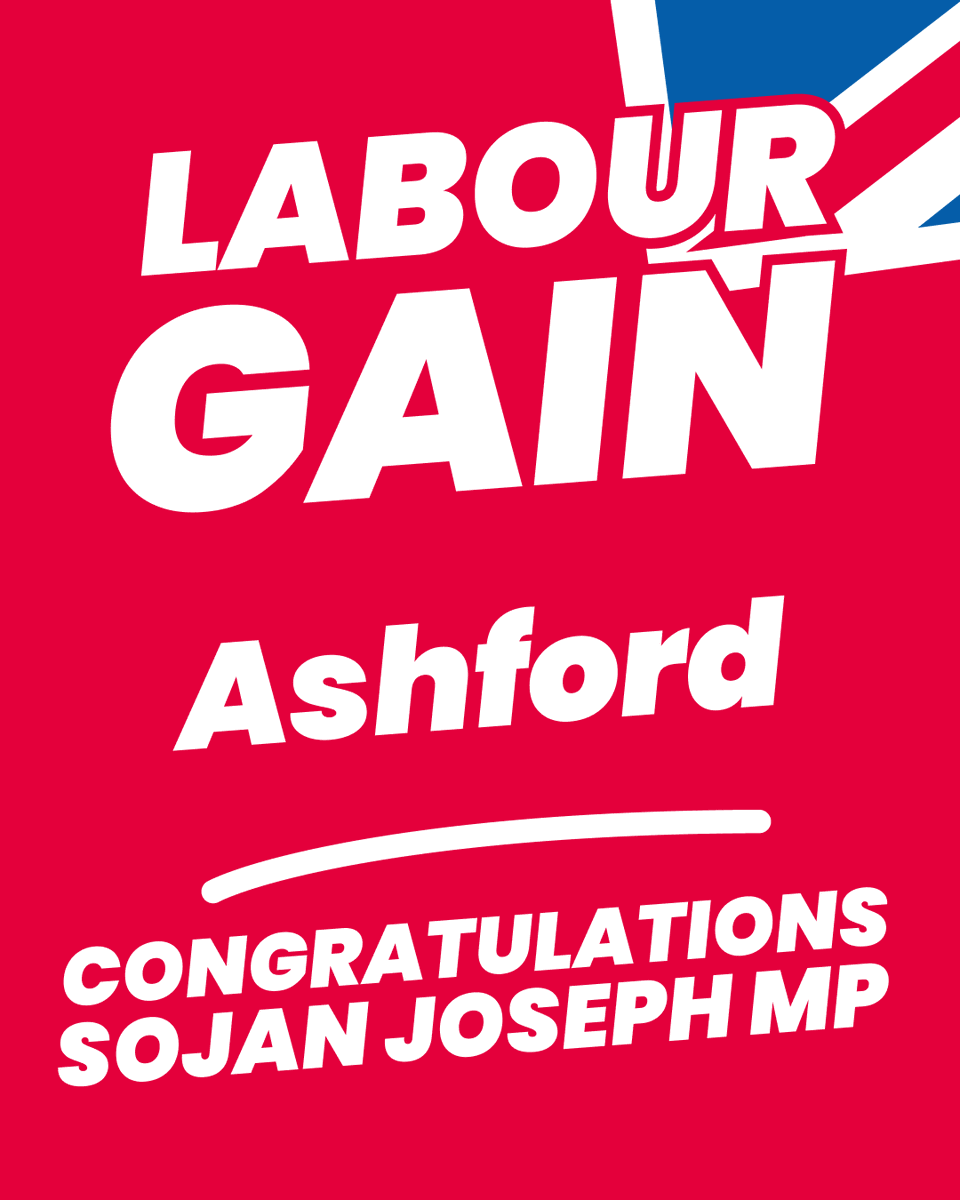 Labour GAIN Ashford from the Conservatives 🌹