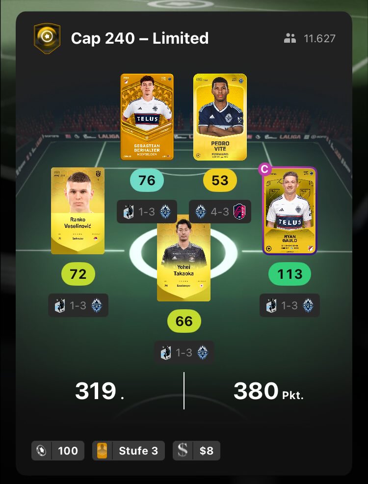 SportStolli's tweet photo. #sorare 

Nachdem mein Eth Gewinn aus #cap240 erst verspätet ankam auch jetzt erst die Übersicht über die #Rewards. Wurden dann auch noch 3 Kartengewinne (2xTier 5 + 1xTier3). Die habe ich leider alle schon 😂 https://t.co/DbzaeB0TbQ