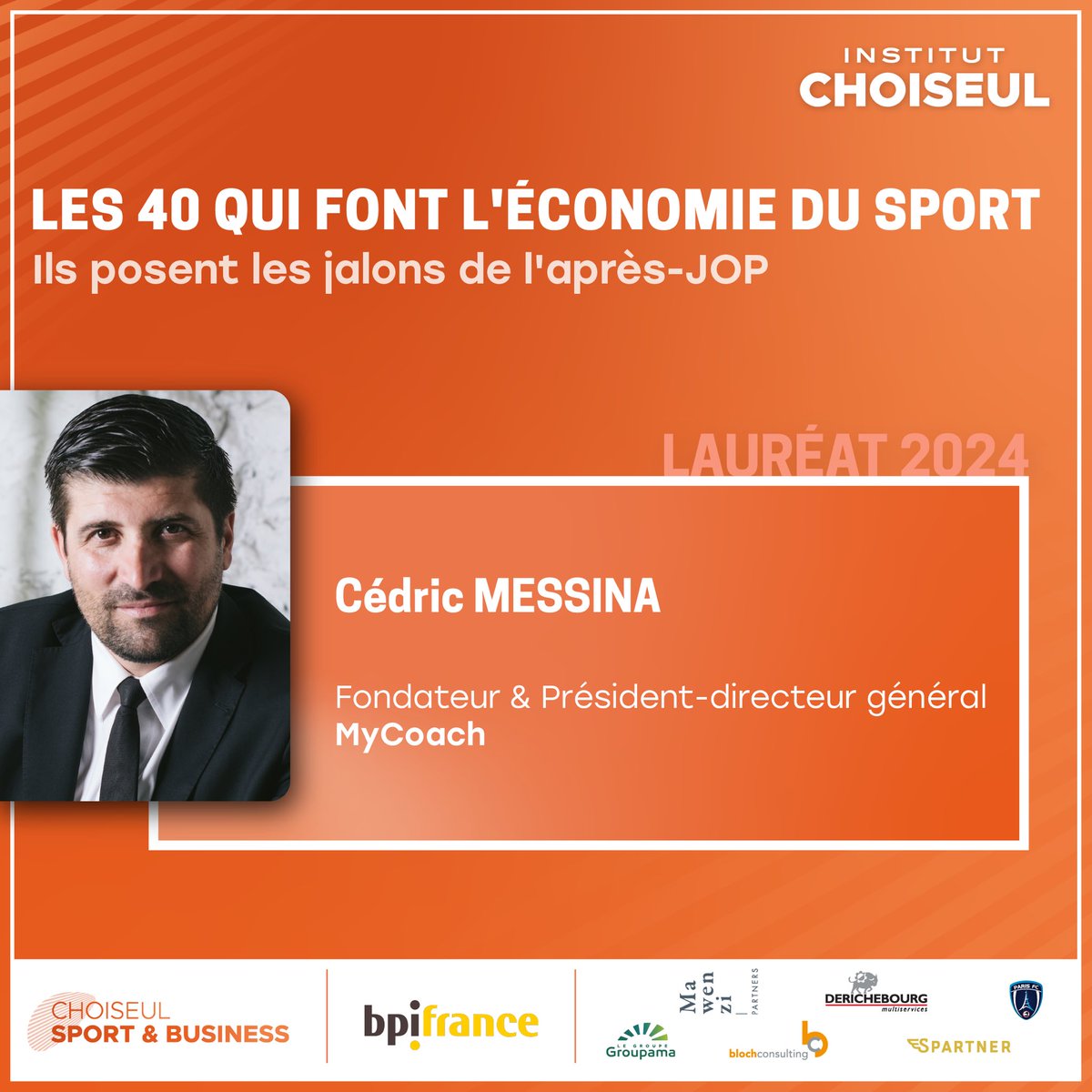 Quel honneur de figurer dans le palmarès des « 40 qui font l’économie du sport » de <a href="/instchoiseul/">Institut Choiseul</a> et <a href="/Bpifrance/">Bpifrance</a>. Aux côtés de personnalités clés de cette filière d’avenir, qu’ils ou elles soient des entrepreneurs, des investisseurs, des équipementiers, ou encore des