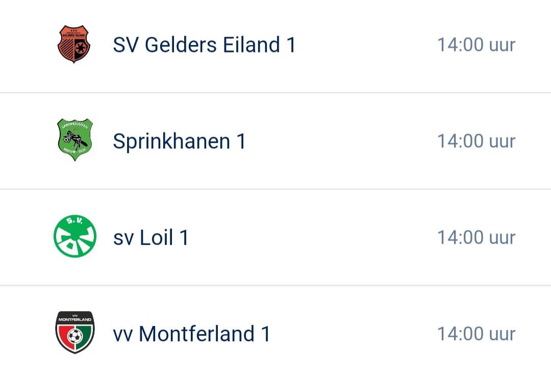 Competitie indeling 24/25: