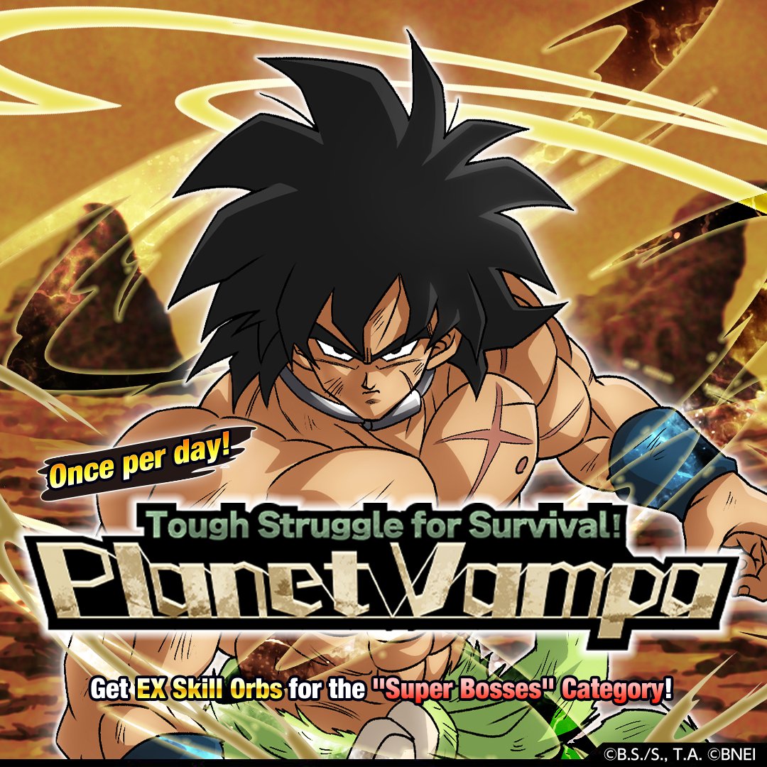 dokkan_global's tweet image. Tough Struggle for Survival! Planet Vampa!
Attempt the event every day and get EX Skill Orbs exclusive to the "Movie Bosses" Category!

[For more details, please kindly check out the in-game announcement.]
#dokkanbattle #dokkanbattleglobal #dokkan #dragonball