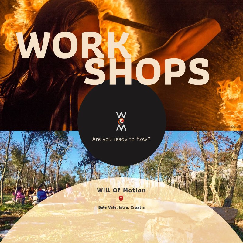 willofmotion's tweet image. Creating a festival - Will Of Motion

Workshops confirmed:
• spinning 🔥 
• shooting 🏹 
• flowing 🍃 

Flow Arts Gathering 2024
Istria, Croatia 🇭🇷