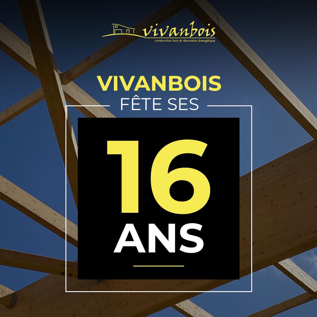 📷 Nous sommes fiers de vous annoncer que Vivanbois fête ses 16 ans ! Un grand merci à nos clients, partenaires et à nos équipes pour leur confiance. 📷 Continuons à créer ensemble un avenir durable. 📷
Vivanbois
05.46.92.69.70 - contact@vivanbois.com
maison-en-bois-17.fr