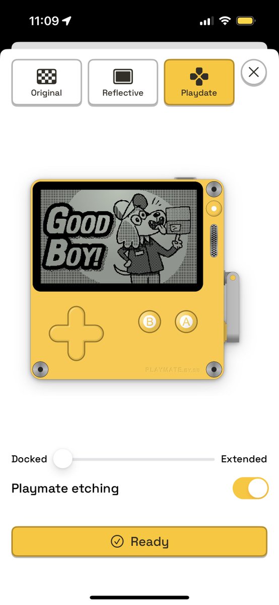 laosbxd's tweet photo. Made a simple iOS app for sharing @Playdate screenshots on the go.
Supports mimicking device screen, adding device frame, and even extending the crank in the image! 
Available on App Store: https://t.co/hSBCgP2ldO https://t.co/Qpz3skBNR1
