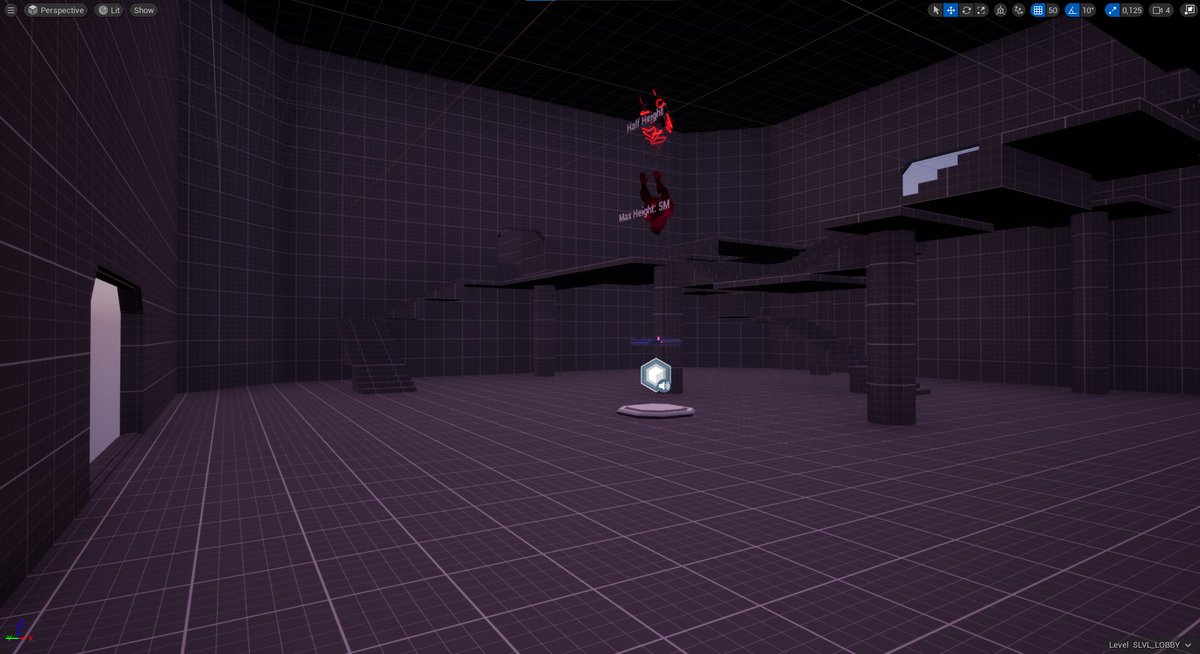 TMB_Dev's tweet image. Here's a sneak peak, before/after

The space need to be small, so traversal was no good on the left. Got a small idea with stairs, but not enough. So I got an idea to use verticality a bit more, with an elevator that you need to reach and platform into in order to progress