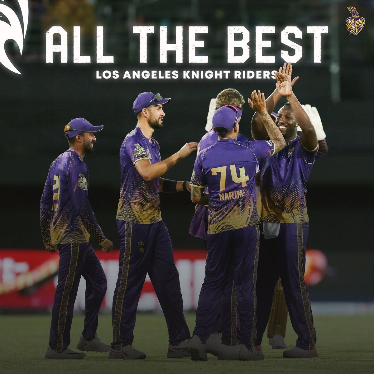 ADKRiders's tweet photo. The #KnightRidersFamily is backing you for a wonderful season! π
Go well in #CognizantMLC2024, Los Angeles Knight Riders! https://t.co/w1GTiSKQtI