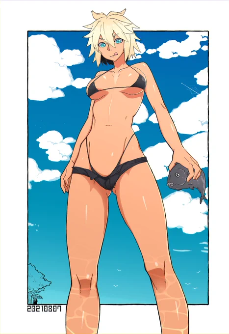 #ビキニスタイルの日 みんな日焼けしようぜ特にお前੯'`\ 