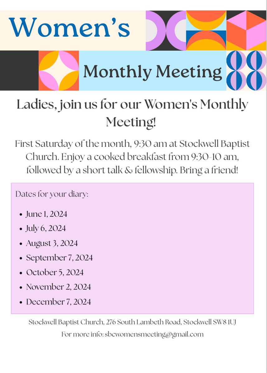 Stockwell Baptist Church tweet media