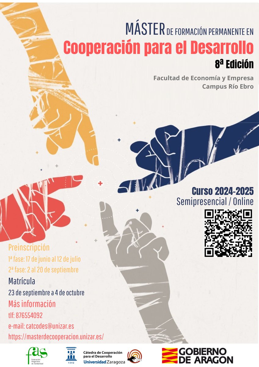 ¿Aún crees que la inmigración es un problema? 

No lo es...
Fórmate

Máster de Formación Permanente en Cooperación para el Desarrollo. Univ. de Zaragoza

Preinscripción abierta hasta el 12 de julio

masterdecooperacion.unizar.es

<a href="/CATCODES/">Catcodes - Unizar</a>  
<a href="/ComunidZ/">Escuelas Transformadoras. ZGZ Rural</a>
<a href="/odsrural/">ODSrural_lab</a>
<a href="/FASaragon/">FAS</a>