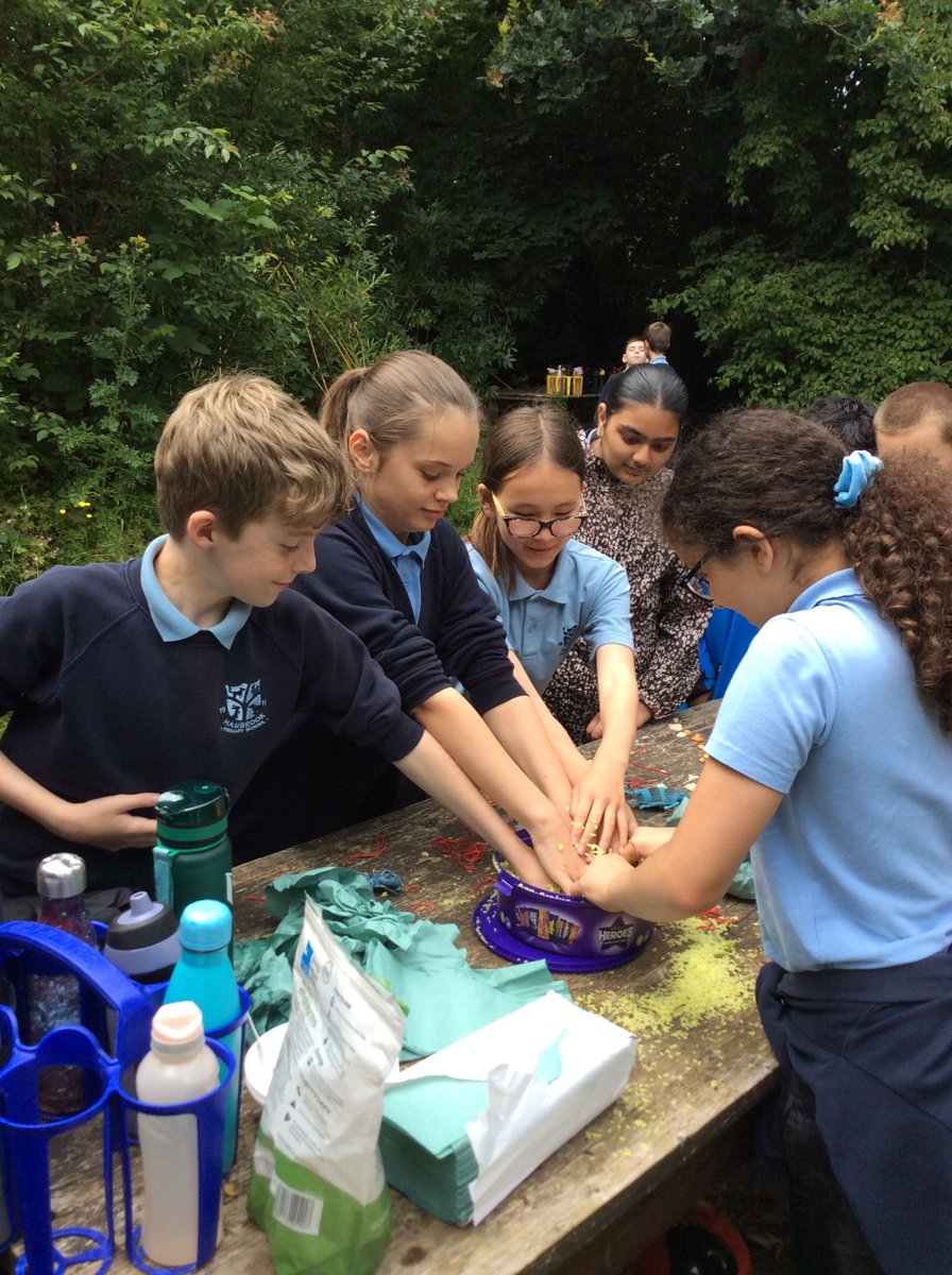 HambrookSchool's tweet photo. This week in another 'I'm a Year 6, Get Me Out of Here' #Hambrook6 had their eating challenge. They competed in their animal teams to see who was the King/Queen of the Nature Garden. It was a tense final challenge, but...Squirrels took the throne! https://t.co/lfECP8kPKX