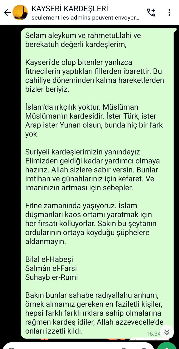 EbuOsman's tweet photo. Olaylar olmadan önce WhatsApp grubumuzda yaptığım paylaşım https://t.co/Iq7zHD9tzq