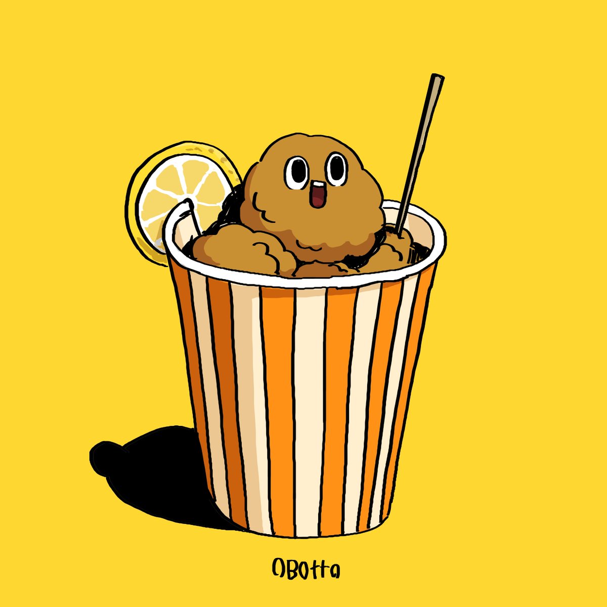 OBOtto_'s tweet photo. からあげくんにむかって
勝手にレモンを絞る
エビフライくん。
#フリーアイコン https://t.co/aAVaWBSWzl
