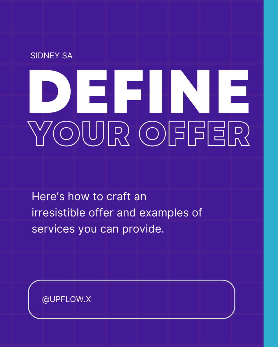 UpflowX's tweet photo. Define Your Offer: I was reminiscing on my early days and thought about how important it is to define your offer clearly. Here’s how to craft an irresistible offer and examples of services you can provide.

DM OFFER for more!

#upflowx #healthandwellnesscoach #marketingforcoaches https://t.co/NJESc3Tlbg