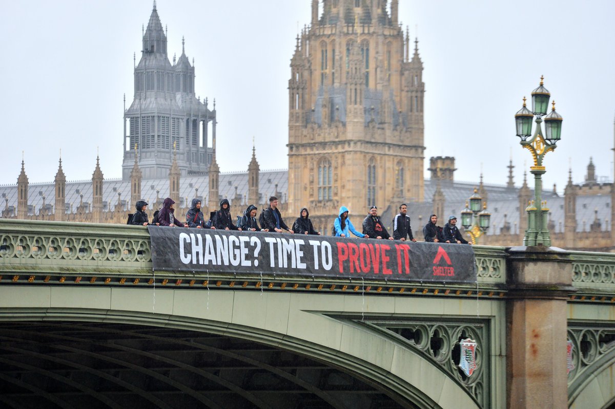 Shelter's tweet image. Making our message to @Keir_Starmer loud and clear from day one 💪

Right now, there's record homelessness, soaring private rents and a severe shortage of social homes.

The new government must kickstart its plan to end the housing emergency. It's the real ‘change’ people need.