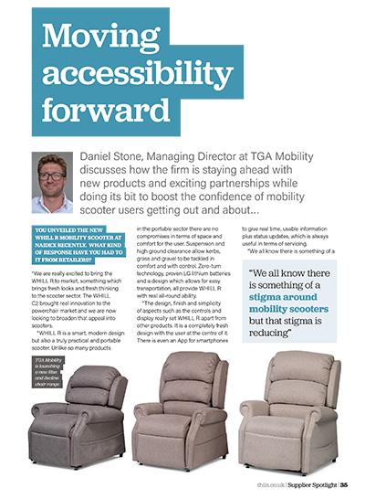 SUPPLIER SPOTLIGHT: The Supplier Spotlight feature in the latest July issue of THIIS features an interview with Daniel Stone, Managing Director at <a href="/TGAmobility/">TGA Mobility</a>. Read here on page 35: bit.ly/4eNP9nw