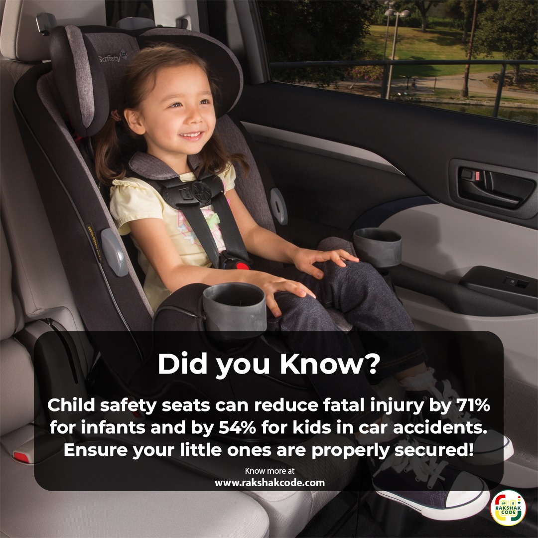 RakshakCode's tweet image. 🚗💺 Did You Know? 💺🚗
Child safety seats can reduce fatal injury by 71% for infants and by 54% for kids in car accidents. Ensure your little ones are properly secured! 🛡️
🔗 Learn more at rakshakcode.com
#ChildSafety #CarSeats #SafetyFirst #ProtectOurKids #RakshakCode