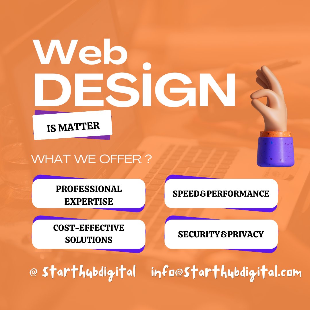"Web design matters because it shapes the first impression of your brand, influences user experience, and can significantly impact your site's performance and conversion rates.''  #WebDesign #ux #strathubdigital