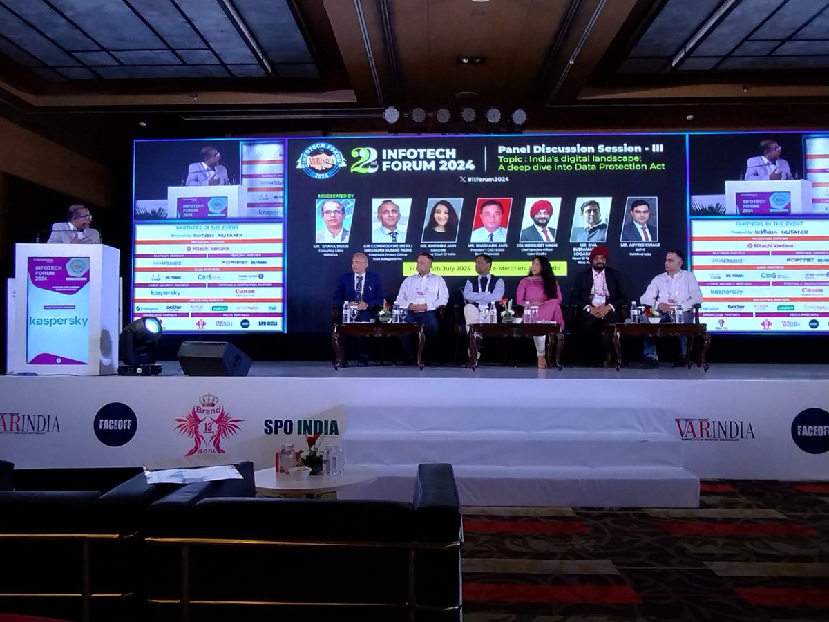 varindiamag's tweet image. Panel Discussion III: #CDOs and #CISOs explore India's Data Protection Act, moderated by Gyana Swain, Consulting Editor of VARINDIA. #ITForum2024 #infotechforum2024 #VARINDIA #mybrandbook
@deepakvarindia