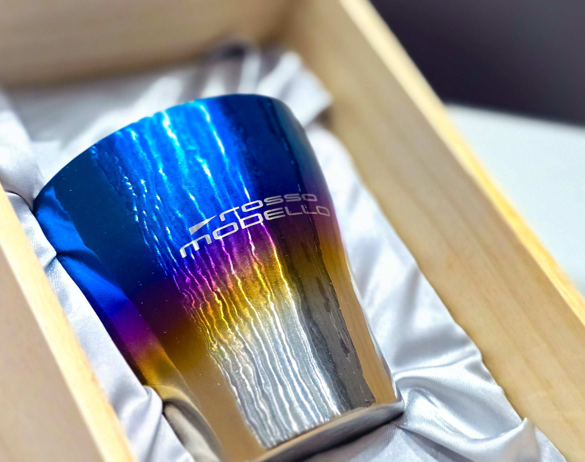 ロッソモデロ　フルチタンタンブラー　淬 ロッソモデロ ☆ フルチタン結晶タンブラー 淬 -sai- 箱付き