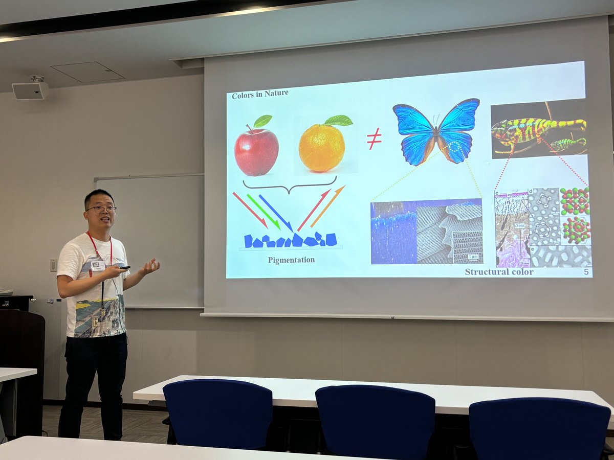RBORSALI's tweet photo. Day 2 : Japan-France Workshop on sustainable polymers - Sapporo July 05th, 2024- PM session: Last Great talk and contribution by Hong LI (CERMAV-CNRS and Hokkaido University) on "Synthesis,  properties of brush-like copolymer systems: colored biomaterials and photonic crystals" https://t.co/EAAjhTURJL