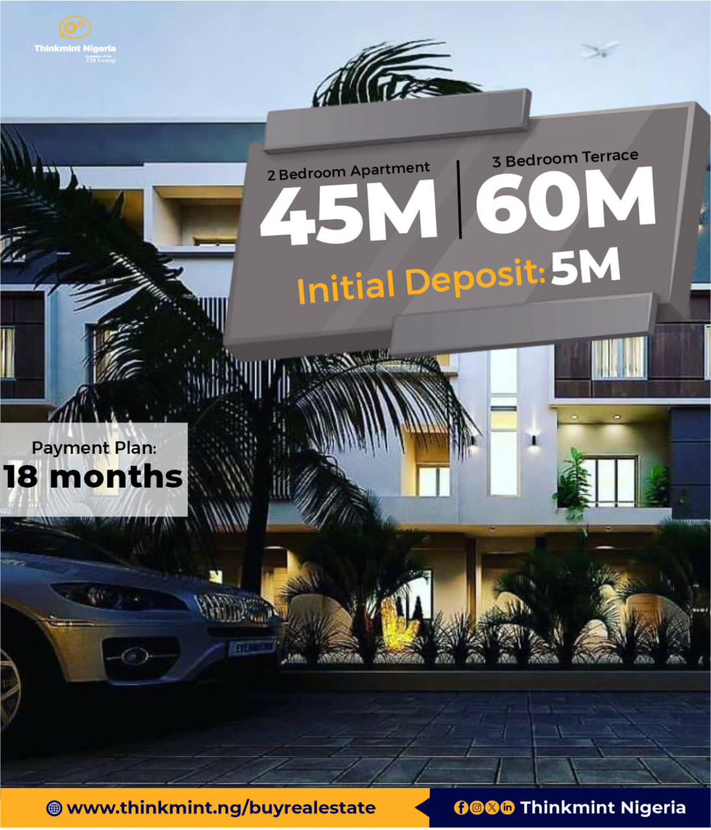 ThinkmintN's tweet photo. MEADOW PARK
๐Sangotedo
@thinkmintng remains the best plug for your land and off-plan property deals.
For more information, kindly contact us on:
๐ +234 809 784 5065
#Thinkmintng #Thinkminteu #Propertyinspection #propertiesinlagos #lagosproperties https://t.co/4eOhr750n4