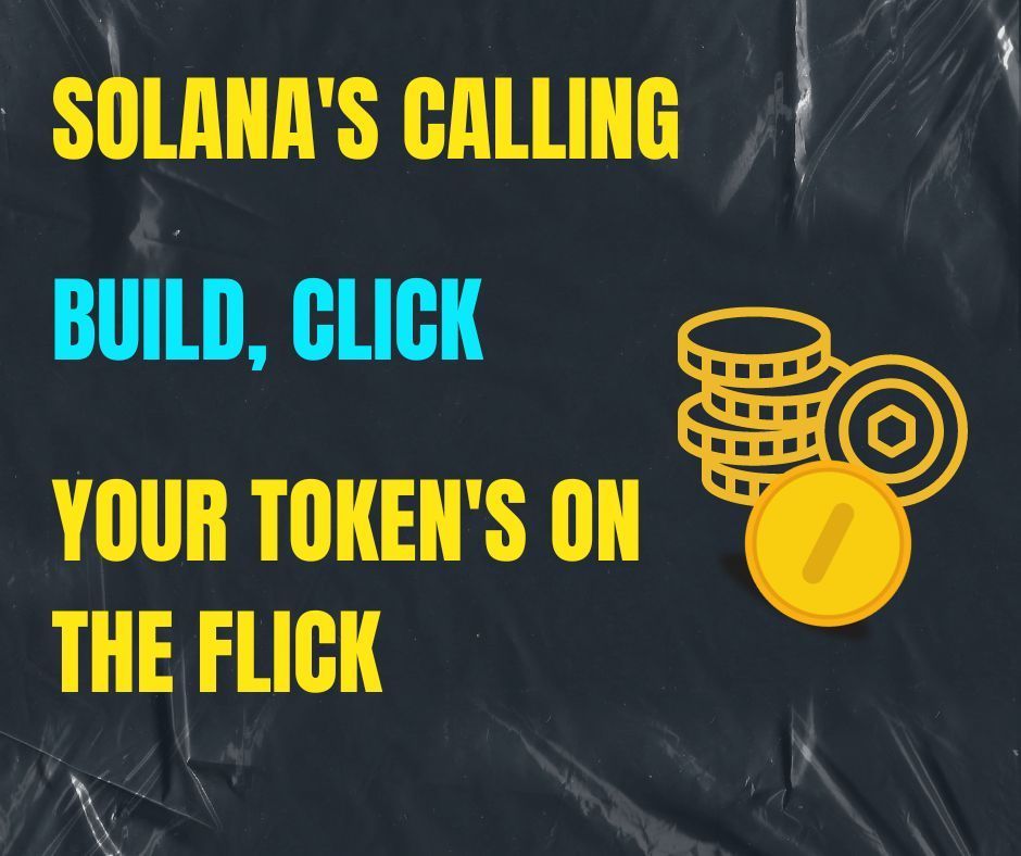 Unleash your inner crypto creator on Solana!  Build your own token, NO CODE required!   Click, create, &amp; conquer the future of finance.