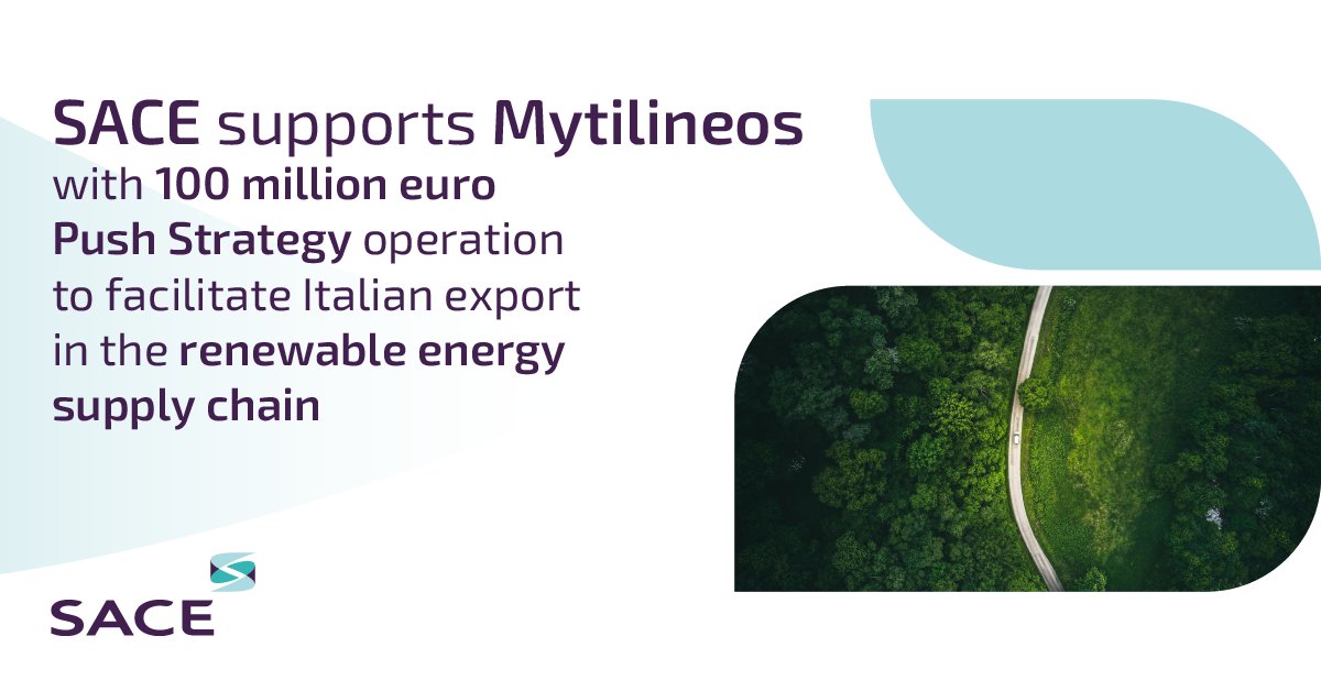 SACEgroup's tweet image. 🌱#SACE supports #Mytilineos with €100M Push Strategy operation to boost Italian exports in renewable #energy.

🔗sace.it/en/media/press…