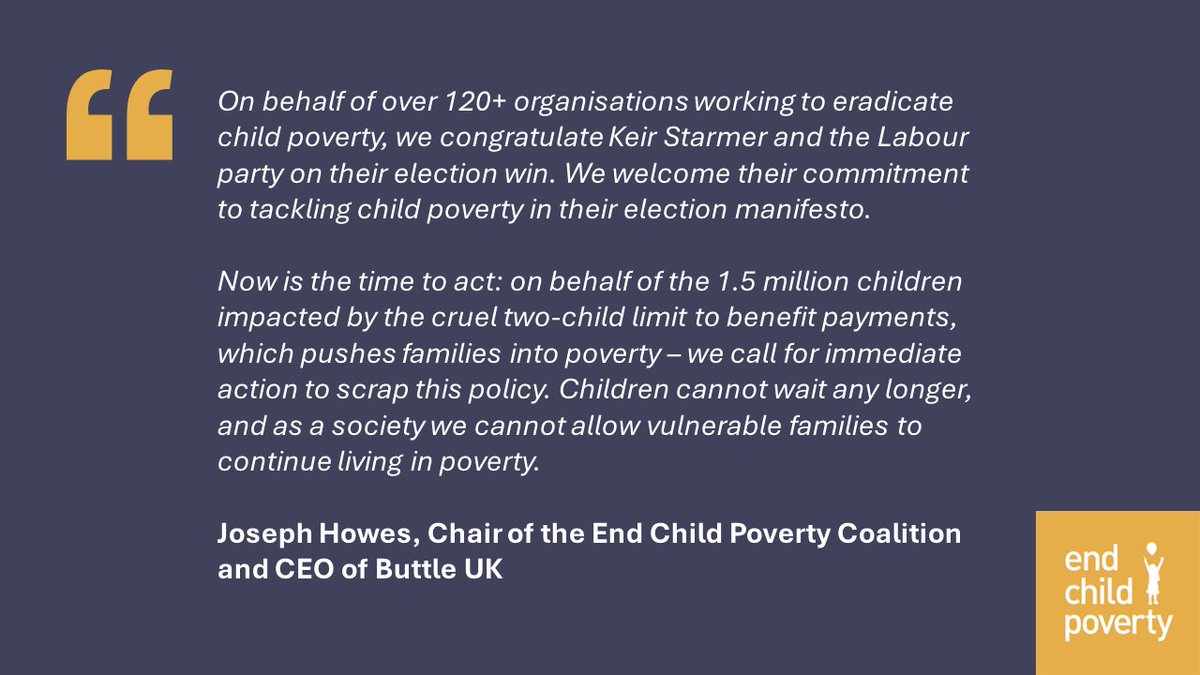 EndChildPoverty's tweet image. Congratulations to @Keir_Starmer and @UKLabour 

Here is our response to the General Election 👇

#generalection2024