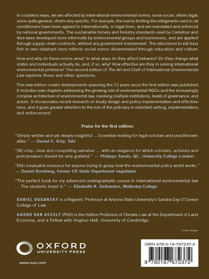 bodanskydm's tweet photo. ICYMI, Oxford University Press has now published in Europe, somewhat belatedly, the second edition of The Art and Craft of International Environmental, which I co-authored with @harrovanasselt. https://t.co/BTQriHlMPx