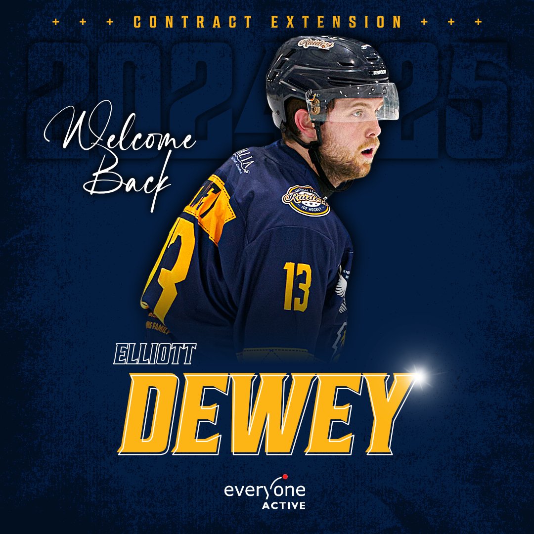 Raiders_IHC's tweet photo. DEWEY IS BACK - Elliott Dewey will once again be back on the Raiders blue line for the 2024-25 season.

Welcome back Elliott

💛💙 https://t.co/uhktDmJpKs