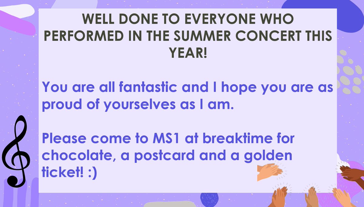 Students across the school performed beautifully at the Summer Concert last night. Thank you to Miss Keen and Mrs Walton for hosting such a fantastic showcase of music. We really do have quite a talented bunch! Treats on their way to all the performers <a href="/VenturersTrust/">Venturers Trust</a> <a href="/BristolEdu/">Linda Tanner</a>