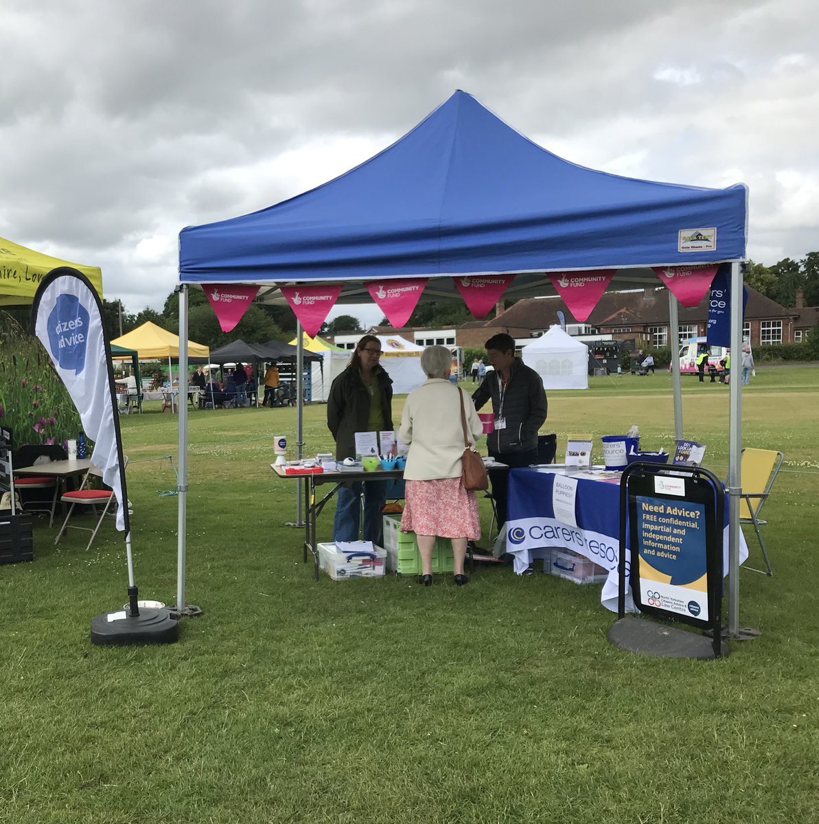 CarersResource's tweet photo. Carers’ Resource joined forces with the North Yorkshire Citizens Advice and Law Centre information bus team at the Boroughbridge Summer Fete last Sunday.
Our staff spoke to visitors about the work we do and services we offer to unpaid carers and the people they care for... https://t.co/f2jqWf4AiE