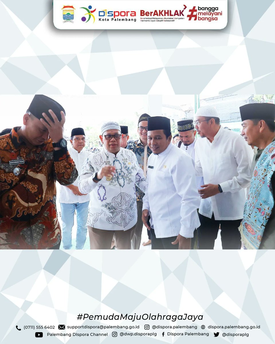 disporaplg's tweet photo. Safari Jum'at Bersama PJ Walikota Palembang.

5 Juli 2024 | Masjid Al-Ikhlas, Komplek Sangkuriang, Jl. Sematang, Kel. Sako, Kec. Sako Kota Palembang 

#DisporaKotaPalembang https://t.co/A6DyL0pp4j