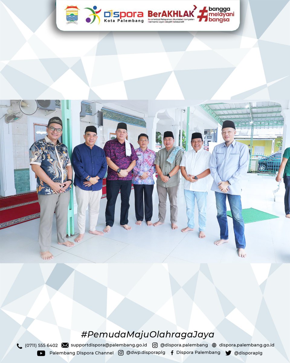disporaplg's tweet photo. Safari Jum'at Bersama PJ Walikota Palembang.

5 Juli 2024 | Masjid Al-Ikhlas, Komplek Sangkuriang, Jl. Sematang, Kel. Sako, Kec. Sako Kota Palembang 

#DisporaKotaPalembang https://t.co/A6DyL0pp4j
