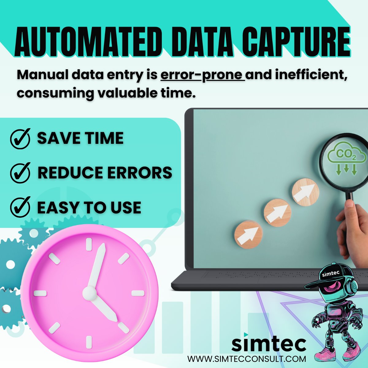 simtecCONSULT's tweet photo. 📊At Simtec, we offer automated data capture and real-time data entry interfaces to save you time and reduce errors. Transform your data management process and focus on what matters for your business. Ready to make the switch? Let’s talk! #DataManagement #Automation #Simtec https://t.co/uy3zKJbu8D