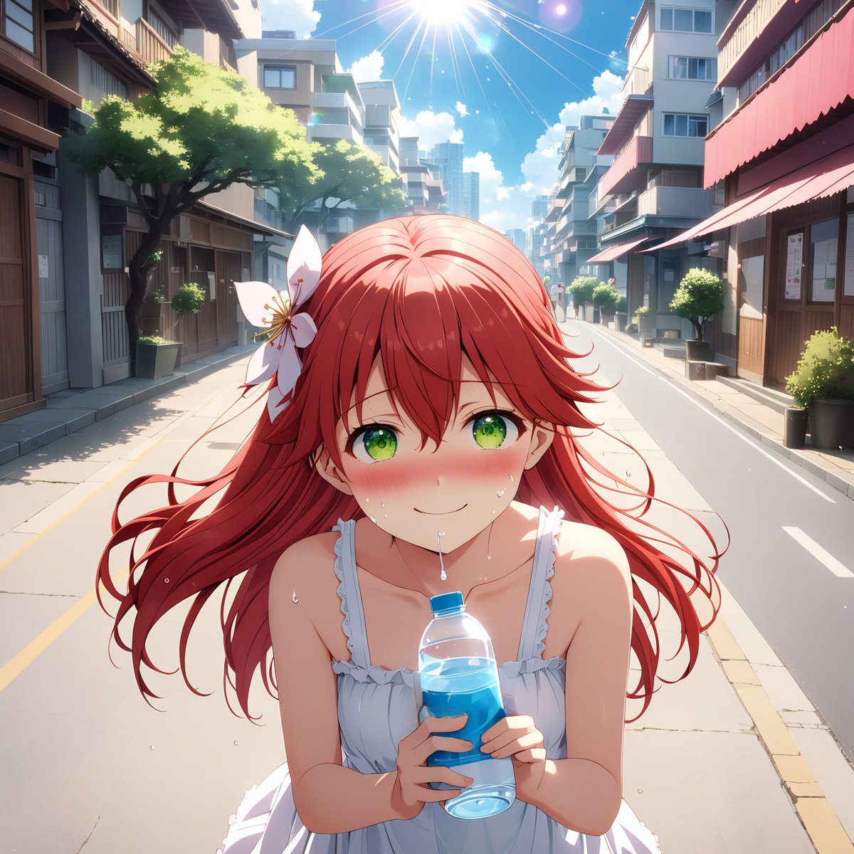 Lunch1631485's tweet photo. 今日も暑かったにぇ、、みんなちゃんと見ず飲んでる？
#AIイラスト #AIart https://t.co/T8xXIQhSlm