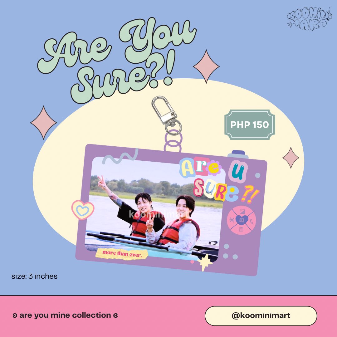 koominimart's tweet photo. ⋆⭒˚ARE YOU SURE u don't need this keyring? of course not! u need it MORE THAN EVER!⋆⭒˚

⁀➴are you sure jikook keyring

[for pre-order]

❀ price: ₱ 150
❀ doo: July 15, 8PM
❀ nrdp: ₱ 50
❀ dm to order!

⌗ wts lfb ph bts acrylic keychain jimin jungkook jikook travel show https://t.co/l77EWZ9EJ4