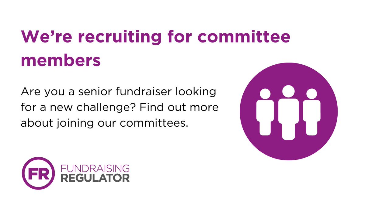 FundrRegulator's tweet photo. Last chance to apply by 7 July. Calling senior fundraisers – fancy a career challenge while keeping the job you love?

We have three vacancies on our committees for experienced fundraisers. Could you be who we are looking for? 

Find out more: https://t.co/6QHShAdu2A https://t.co/YKZZJlKLoE