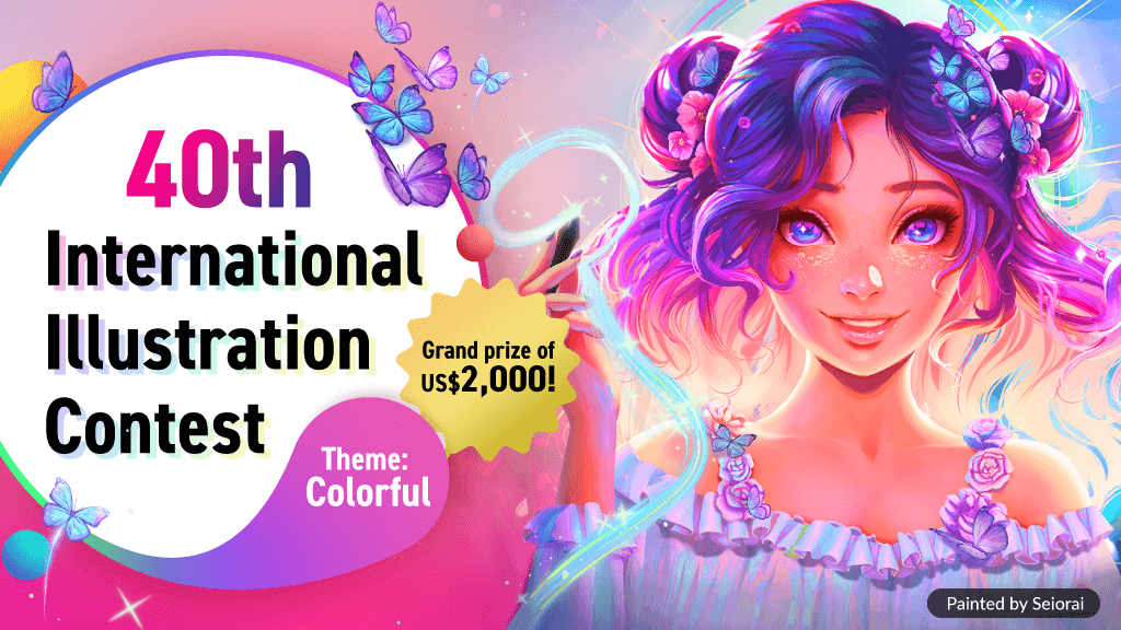 clipstudiopaint's tweet photo. Calling for entries!
The 40th International Illustration Contest theme is Colorful

The Grand Prize is 2,000 USD!
Newcomers might get a special prize🎁

Details
https://t.co/mn688Sw8F8

Illustration: Ross Tran / Laovaan
#cspcontest40 #cspcontest40_timelapse #cspcontest40_newcomer https://t.co/fbAKHE0viN